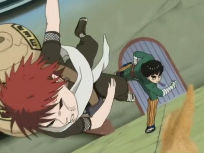 Gaara vs rock lee