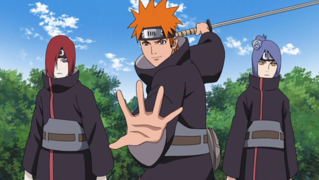 Como era o uniforma da Akatsuki antes do Yahiko morrer?